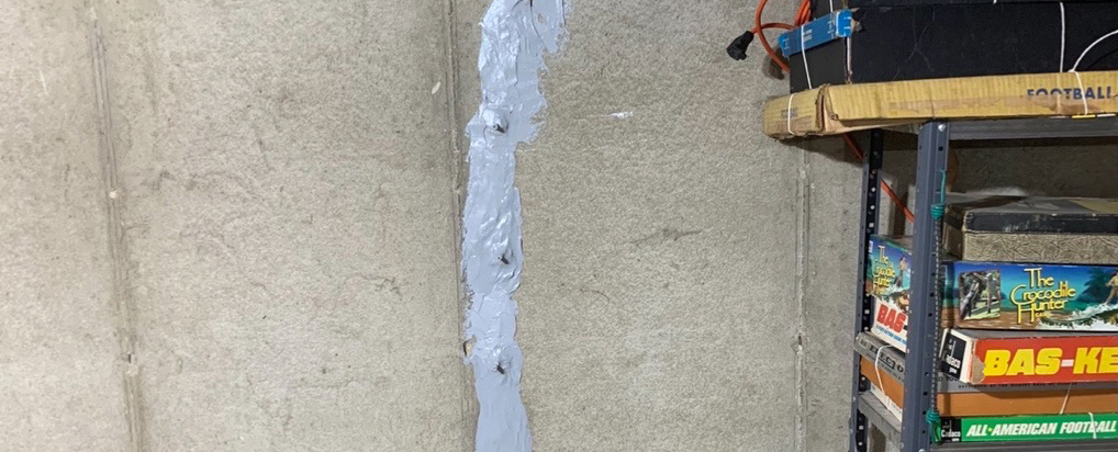 basement wall foundation crack repaired